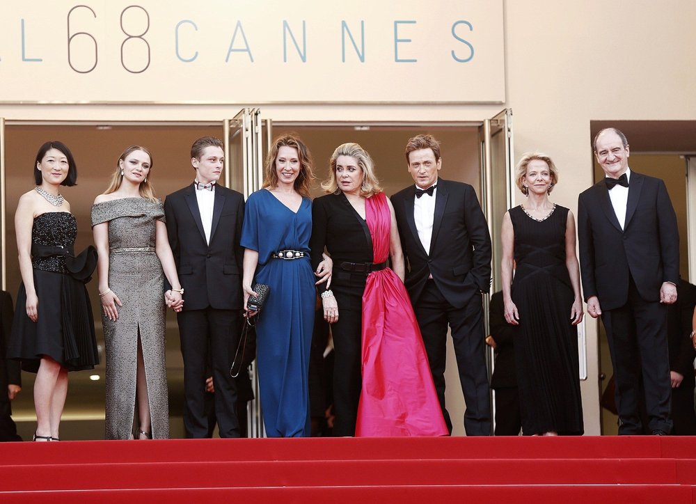 Fleur Pellerin;Sara Forestier;Rod Paradot;Frederique Bredin;Emmanuelle Bercot;Catherine Deneuve;Benoit Magimel;Pierre Lescure;<br>68th Annual Cannes Film Festival - Opening Ceremony - Arrivals