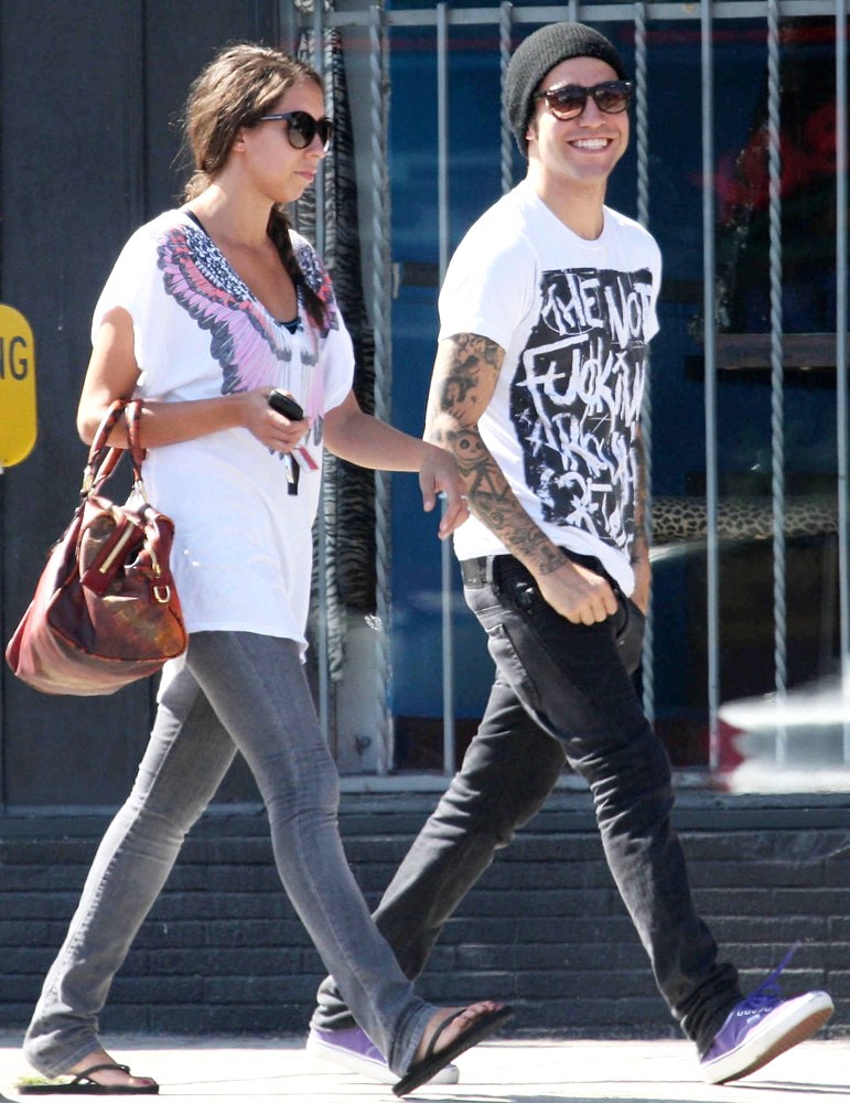 Pete Wentz;<br>Pete Wentz Steps Out with A Female Companion