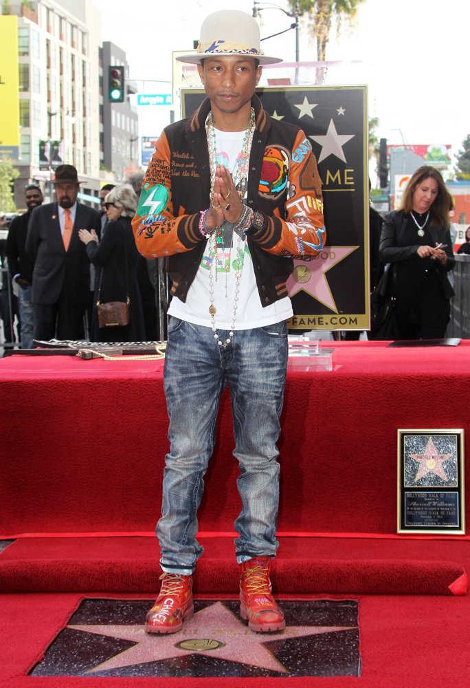 Pharrell Williams;<br>Pharrell Williams Honored with A Star on The Hollywood Walk of Fame