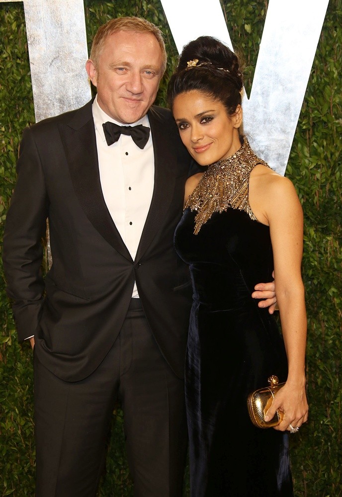 Francois-Henri Pinault;Salma Hayek;<br>2013 Vanity Fair Oscar Party - Arrivals