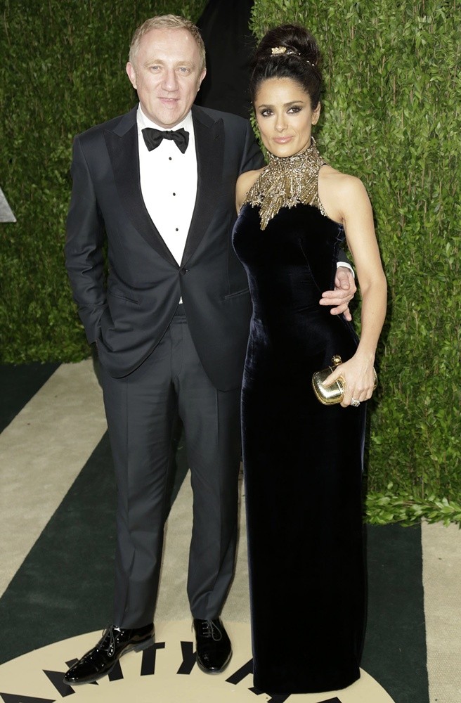 Francois-Henri Pinault;Salma Hayek;<br>2013 Vanity Fair Oscar Party - Arrivals