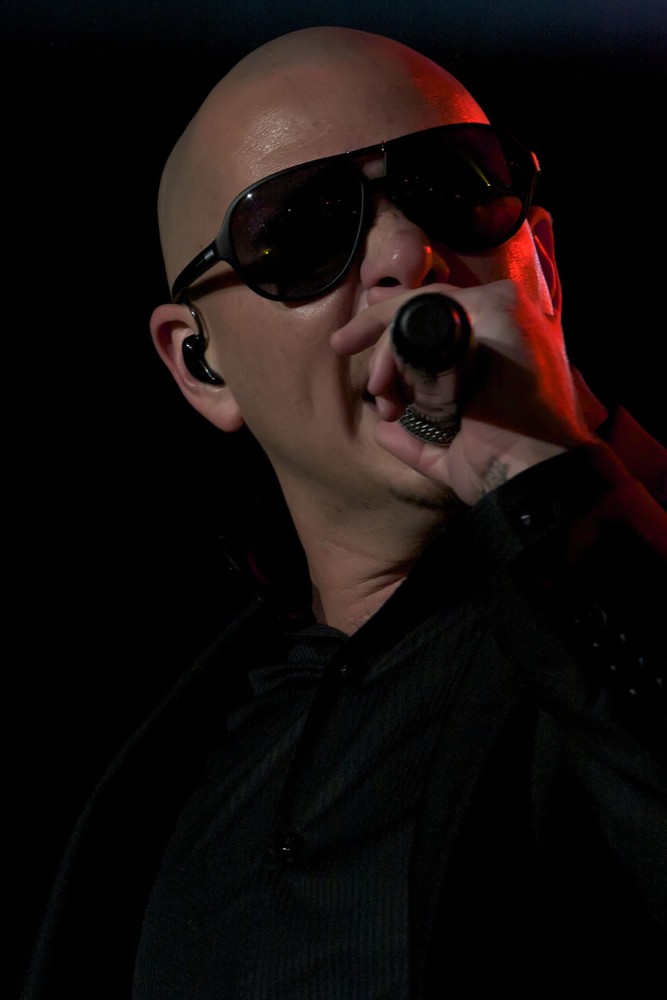 Pitbull;<br>Pitbull Performing on Stage at The Ricoh Coliseum
