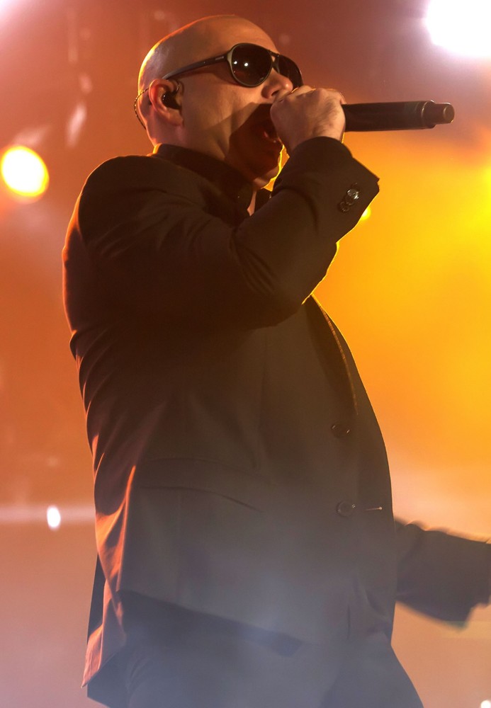 Pitbull;<br>Pitbull Performing on Stage at The Ricoh Coliseum