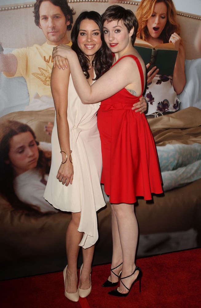 Aubrey Plaza;Lena Dunham;<br>This Is 40 - Los Angeles Premiere - Arrivals