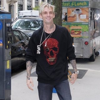 Aaron Carter Outside The Sony Building