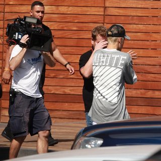 Justin Bieber and James Corden Spotted Filming at Maxisfield