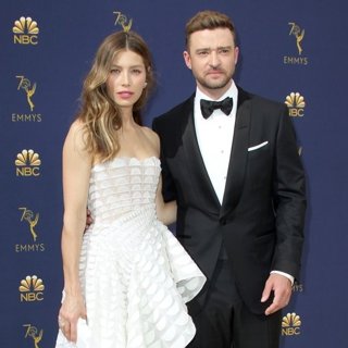 Jessica Biel, Justin Timberlake in 70th Emmy Awards - Arrivals
