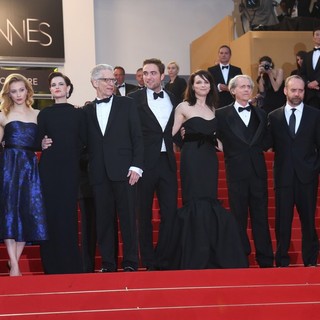 Martin Katz, Sarah Gadon, Emily Hampshire, David Cronenberg, Robert Pattinson, Juliette Binoche, Don DeLillo, Paul Giamatti, Paulo Branco in Cosmopolis Premiere - During The 65th Annual Cannes Film Festival