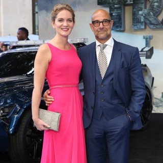 Felicity Blunt, Stanley Tucci in The Global Premiere of Transformers: The Last Knight - Arrivals
