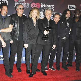 Bon Jovi in 2018 iHeartRadio Music Awards - Press Room