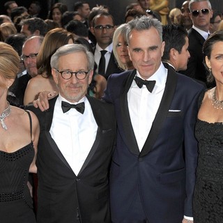 Kate Capshaw, Steven Spielberg, Daniel Day-Lewis, Rebecca Miller in The 85th Annual Oscars - Red Carpet Arrivals
