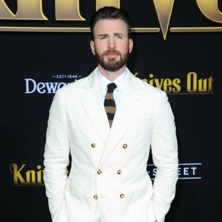 Chris Evans in Knives Out Los Angeles Premiere