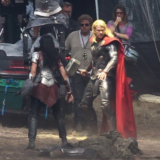 Filming Scenes for The Movie Thor: The Dark World