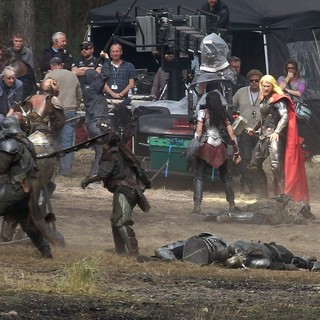 Filming Scenes for The Movie Thor: The Dark World