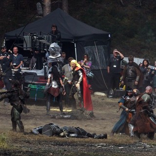 Filming Scenes for The Movie Thor: The Dark World