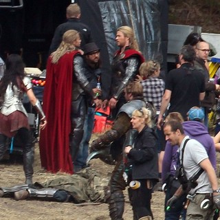 Filming Scenes for The Movie Thor: The Dark World