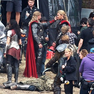 Filming Scenes for The Movie Thor: The Dark World