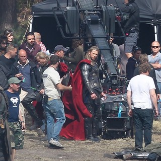 Filming Scenes for The Movie Thor: The Dark World