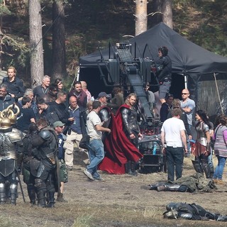 Filming Scenes for The Movie Thor: The Dark World