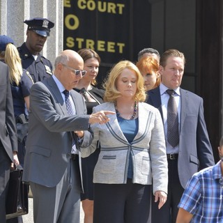 Filming on Location of TV Show Law and Order: Special Victims Unit Outside The Supreme Court