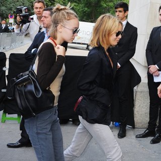 Lily-Rose Depp, Vanessa Paradis in Paris Haute Couture Fashion Week Winter 2015-2016 - Chanel - Arrivals