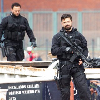 Dominic Cooper Filming Stratton