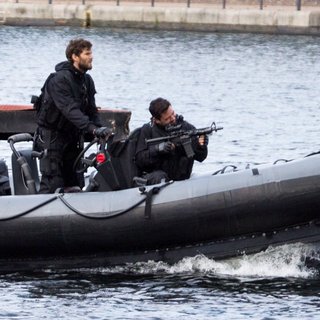 Dominic Cooper Filming Stratton