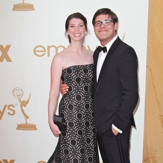 Virginia Donohoe, Rich Sommer in The 63rd Primetime Emmy Awards - Arrivals