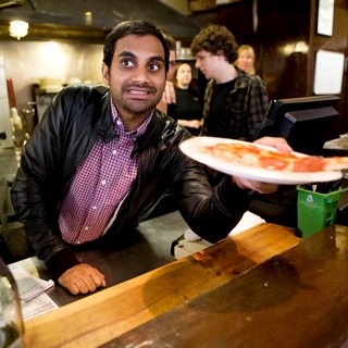 Jesse Eisenberg and Aziz Ansari Serve Pizza to Promote 30 Minutes or Less