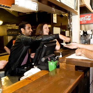 Jesse Eisenberg and Aziz Ansari Serve Pizza to Promote 30 Minutes or Less
