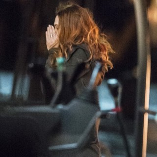Elizabeth Olsen Films Scenes for Movie Avengers: Infinity War