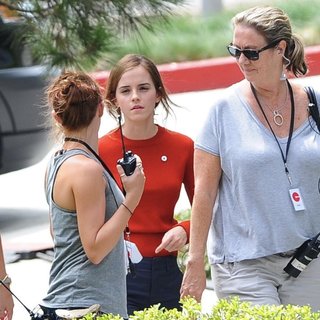 Emma Watson Filming The Circle on Location