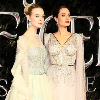 Elle Fanning, Angelina Jolie in The European Premiere of Maleficent: Mistress of Evil - Arrivals