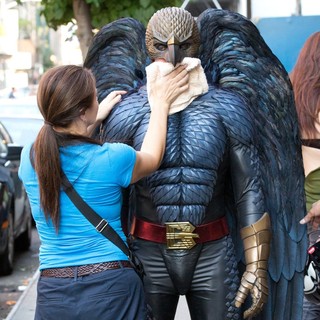 Filming Scenes for Movie Birdman on Location