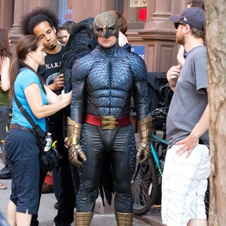 Filming Scenes for Movie Birdman on Location