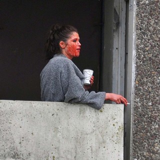 Gemma Arterton and Saoirse Ronan During A Break from Filming Byzantium