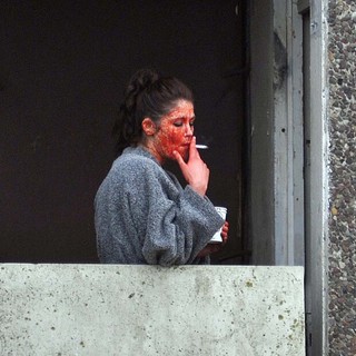 Gemma Arterton and Saoirse Ronan During A Break from Filming Byzantium