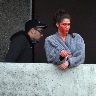 Gemma Arterton and Saoirse Ronan During A Break from Filming Byzantium