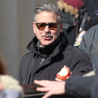 On The Set of Movie The Monuments Men