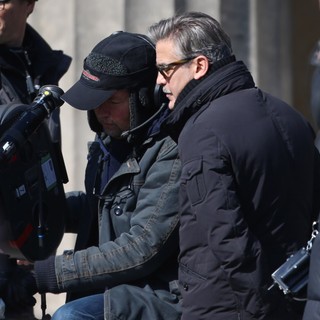 On The Set of Movie The Monuments Men