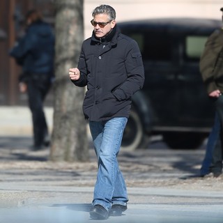 On The Set of Movie The Monuments Men
