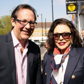 Percy Gibson, Joan Collins in Joan Collins Opens Charity Shop