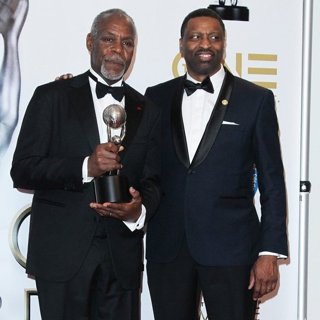 Danny Glover, Derrick Johnson in 49th NAACP Image Awards - Press Room