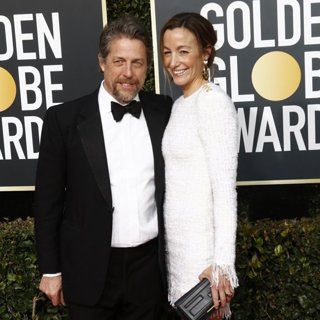 Hugh Grant, Anna Elisabet Eberstein in 76th Golden Globe Awards - Arrivals