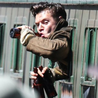 Harry Styles on The Set of Dunkirk