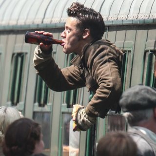 Harry Styles on The Set of Dunkirk