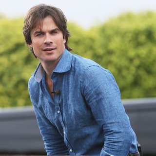 Ian Somerhalder in Ian Somerhalder Interviewed for Television Show Extra