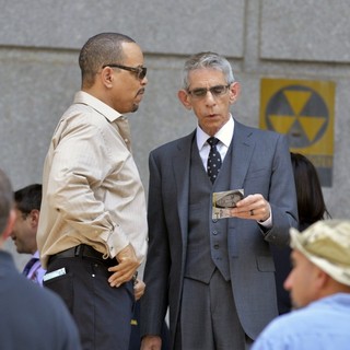 Filming on Location of TV Show Law and Order: Special Victims Unit Outside The Supreme Court