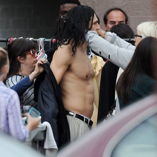 Filming A Scene for The Disaster Artist