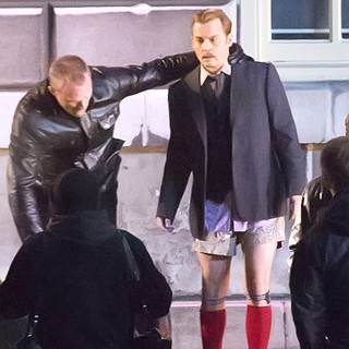 Filming on The Set of Mortdecai